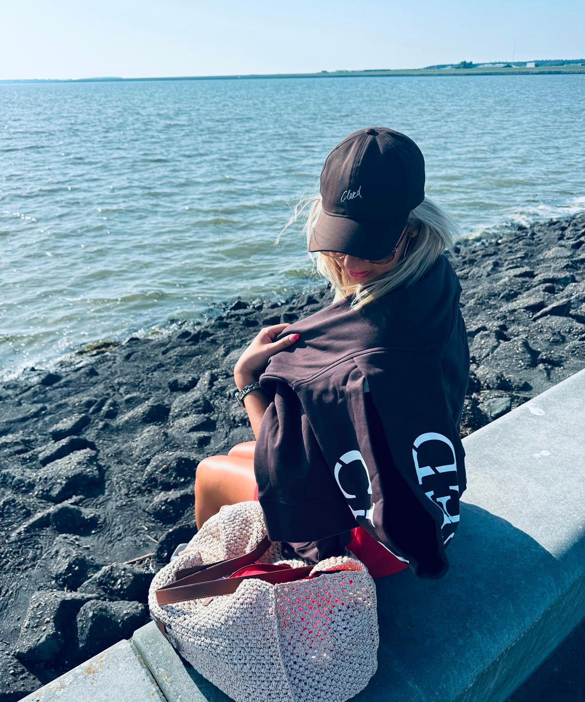 Closed hoodie in het roze of bruin van Closed