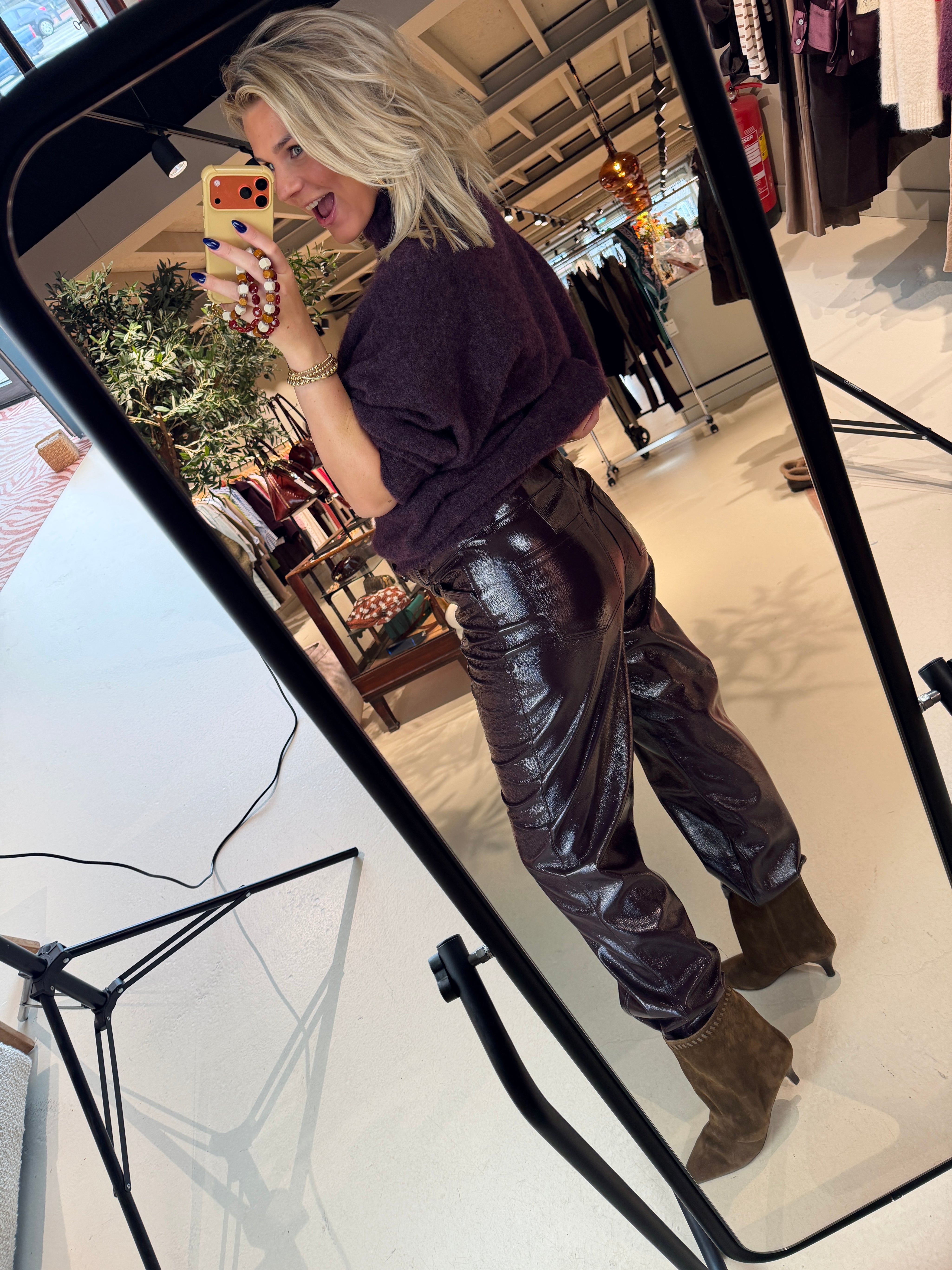 Scene Patent Faux Leather Pants