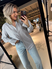 Talya Grey Blouse