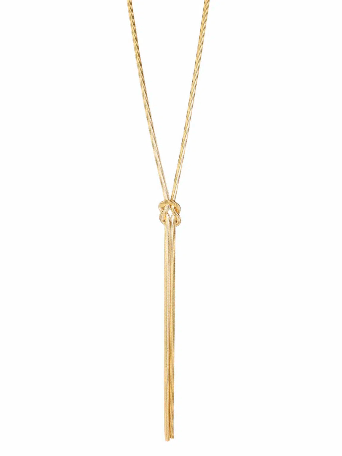 Lange snake ketting met knoop voor dames van Ellen Beekmans