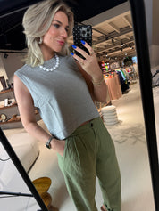 Cuare T-shirt Basic dames shirt zonder mouwen Bellerose