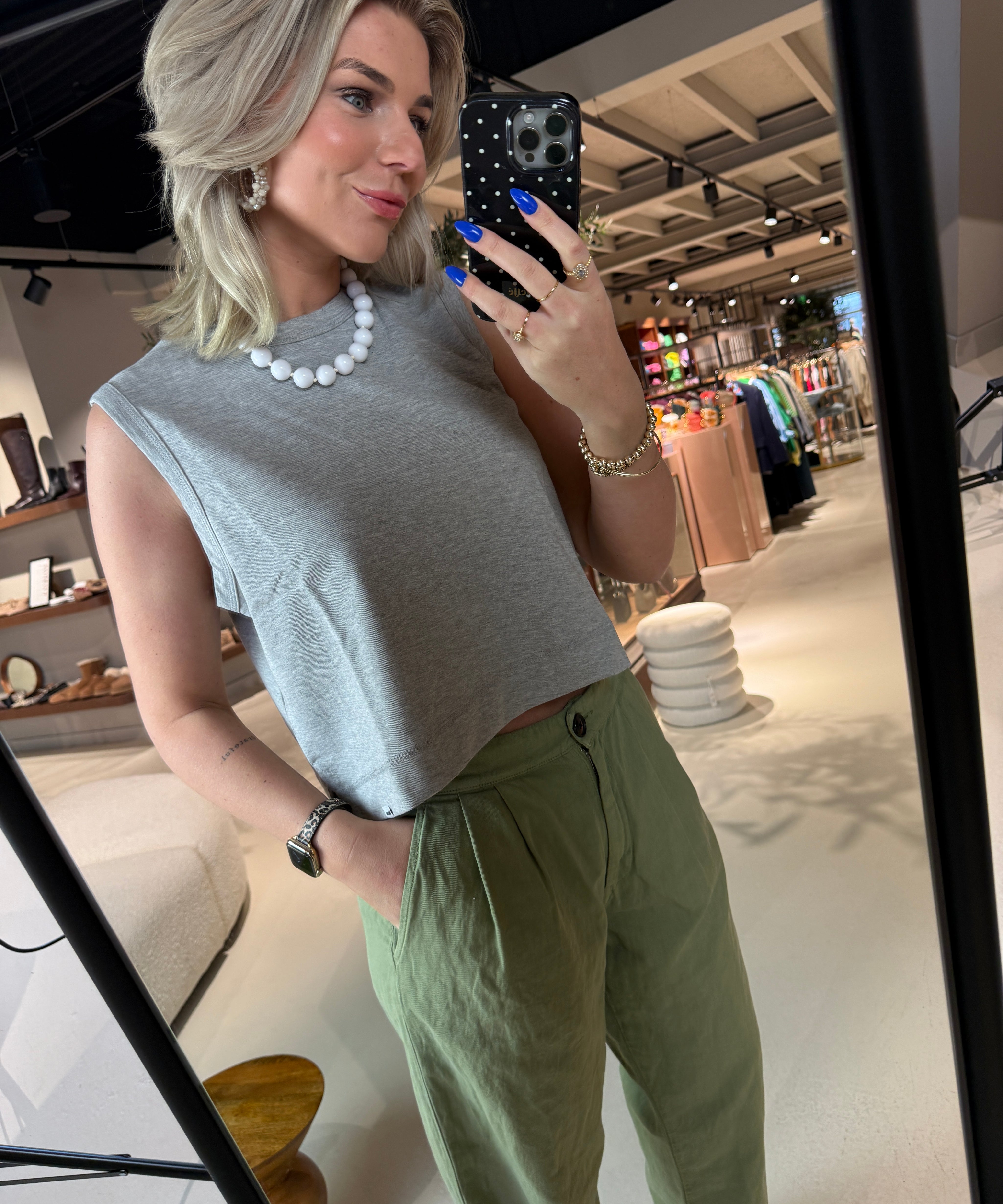 Cuare T-shirt Basic dames shirt zonder mouwen Bellerose