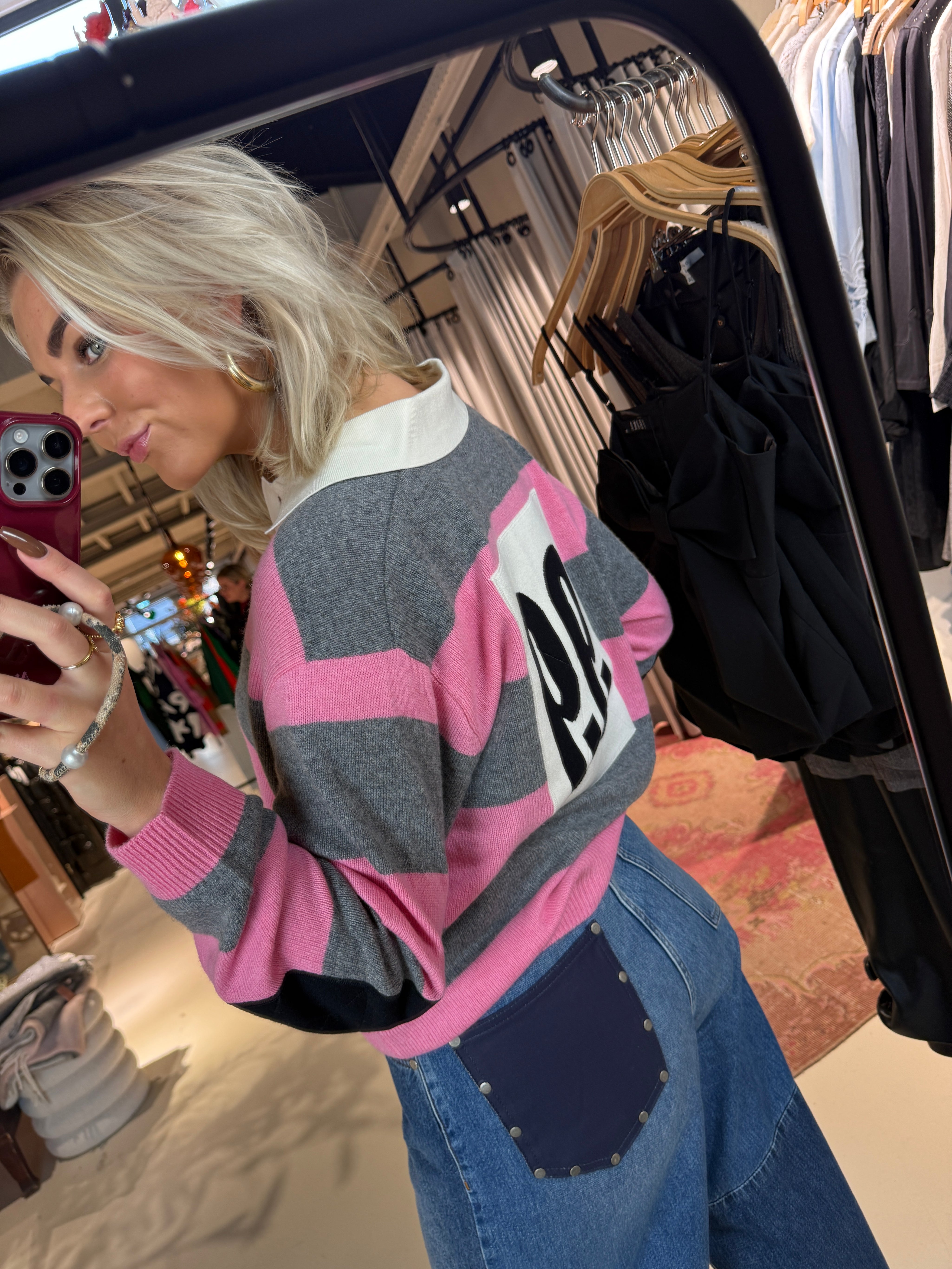 Jarn striped knit polo