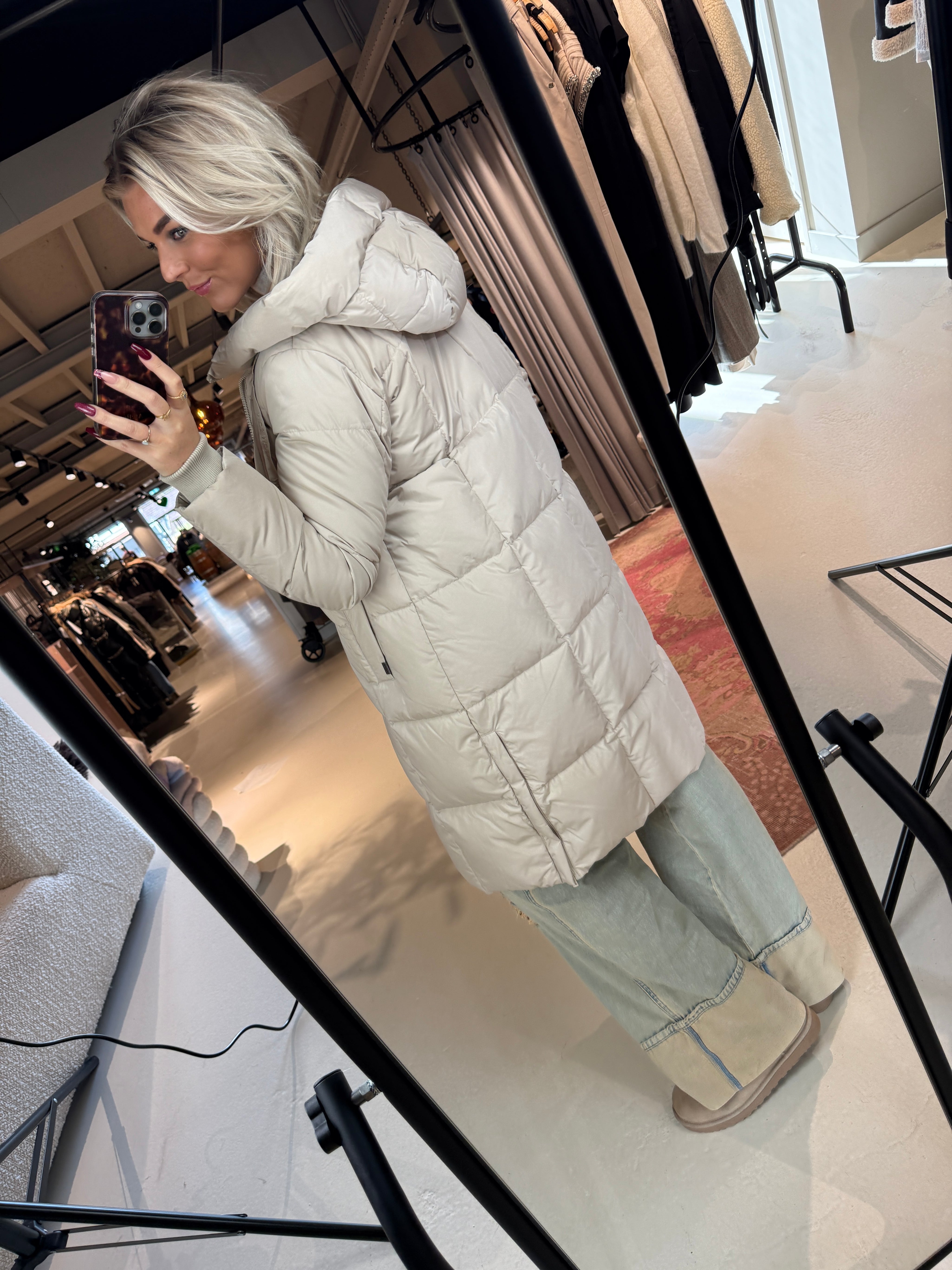 MMNova Square Down Coat - Feather Grey