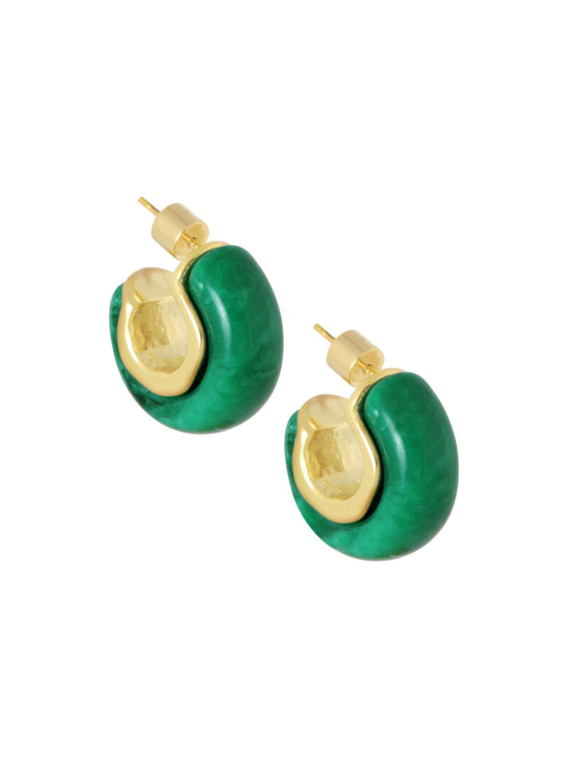 Oorstekers Met Groene Emaille