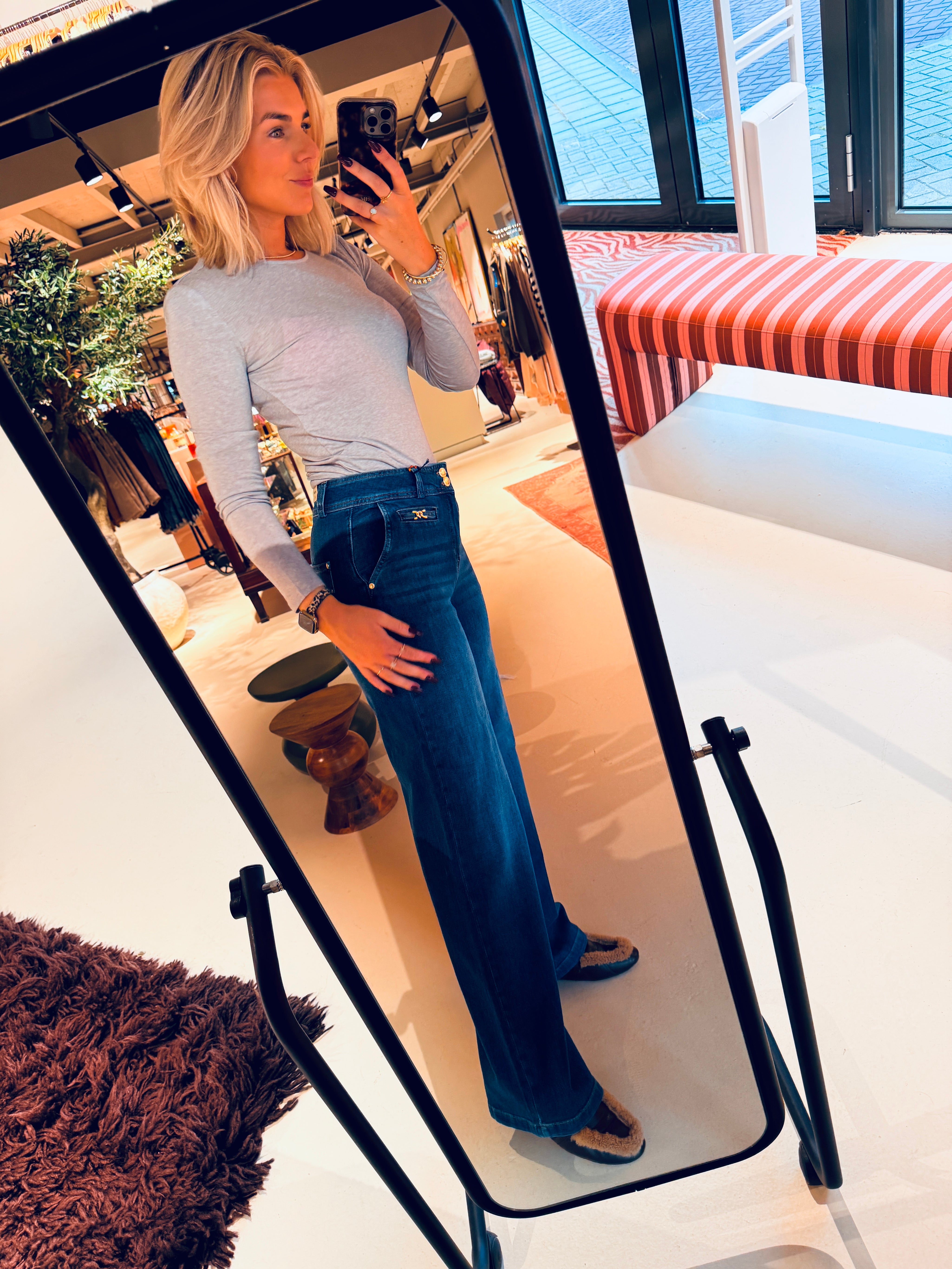 MMCandia Peach Long Jeans