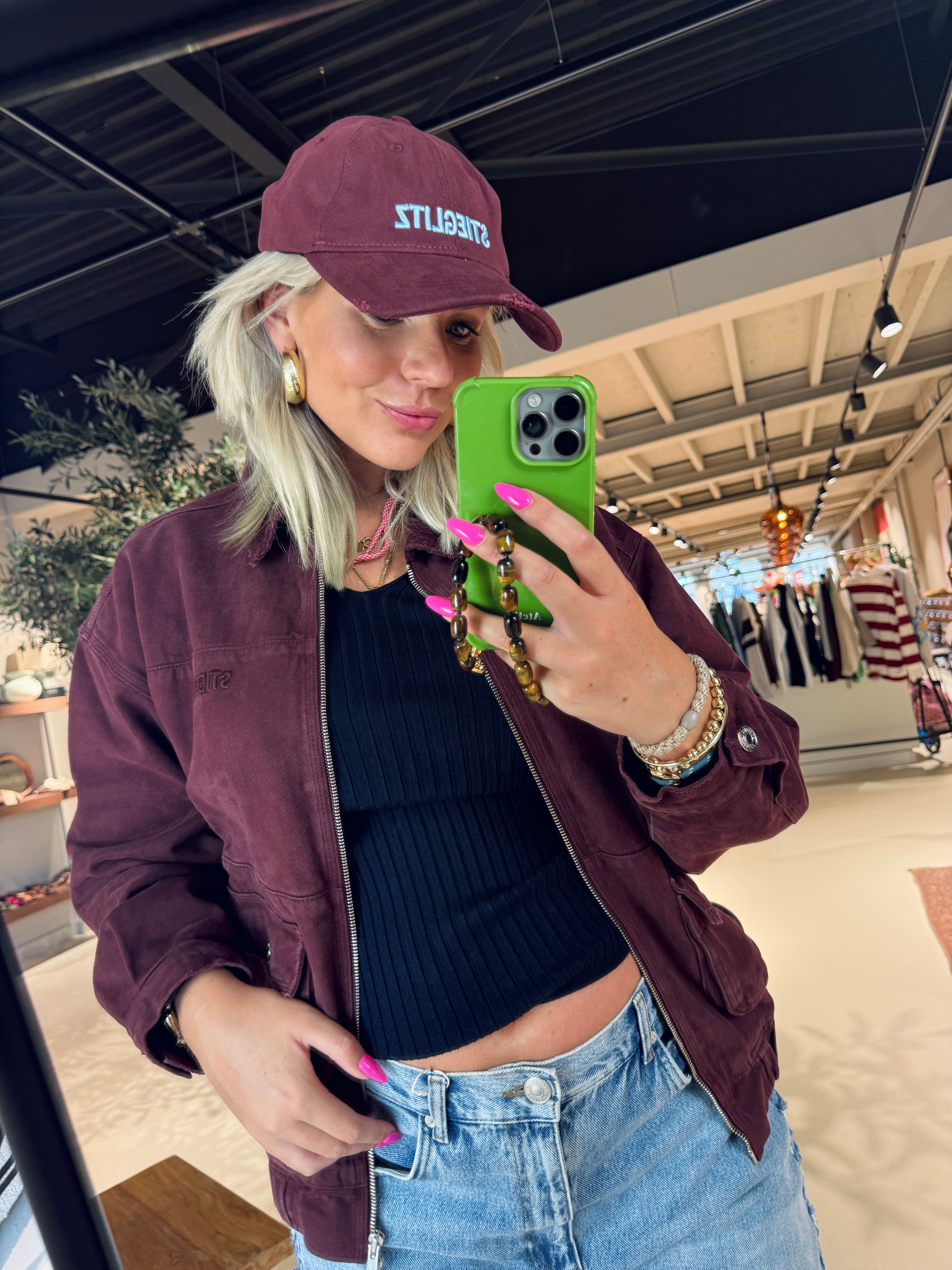 Gianna Denim Bomber Jacket