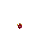 Gouden ring met bloem