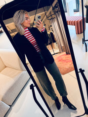 W25N1630 Blazer - Navy stripe