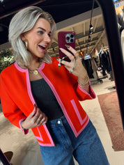 Jani cardigan with contrast