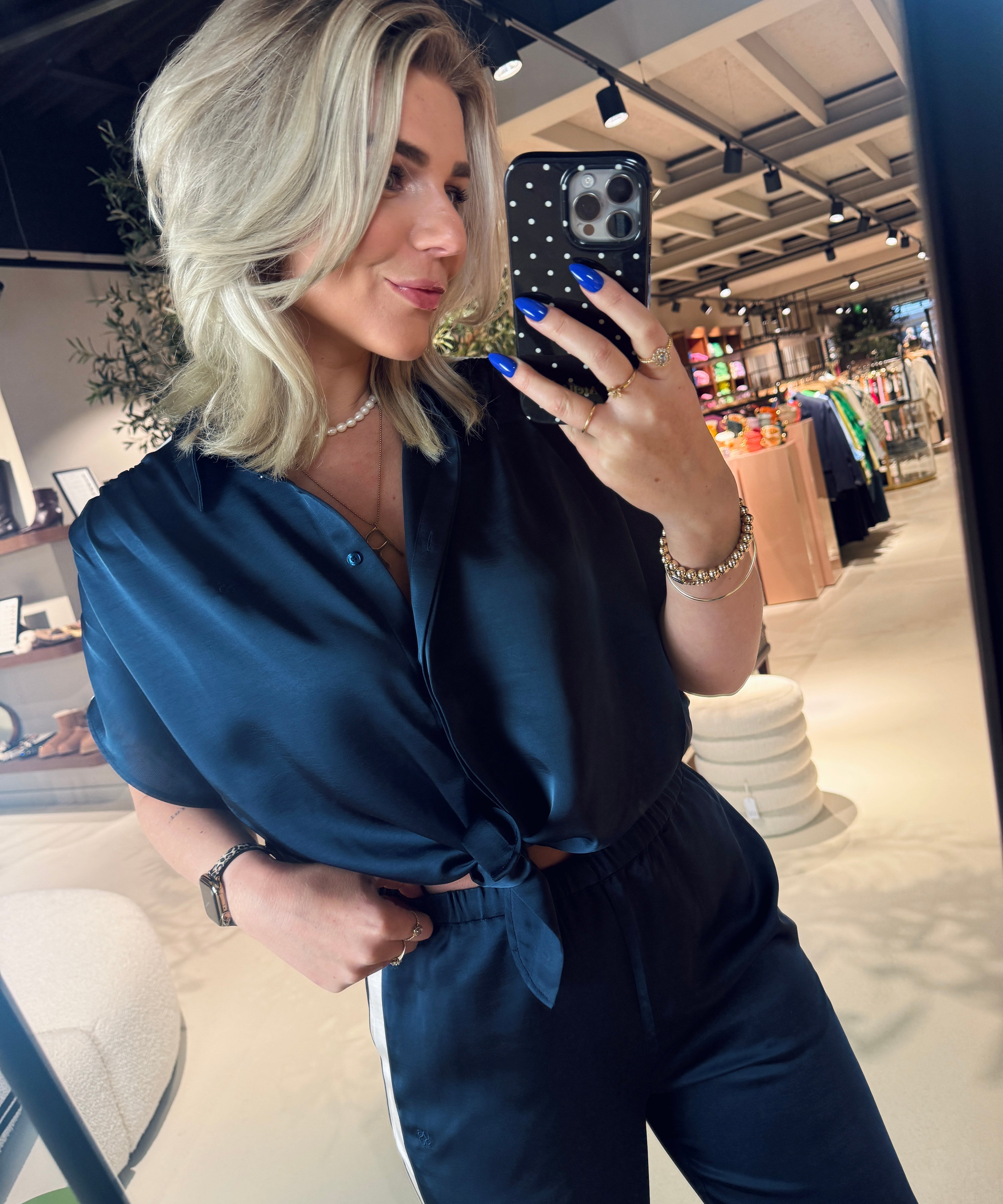 Siren tie knot shirt