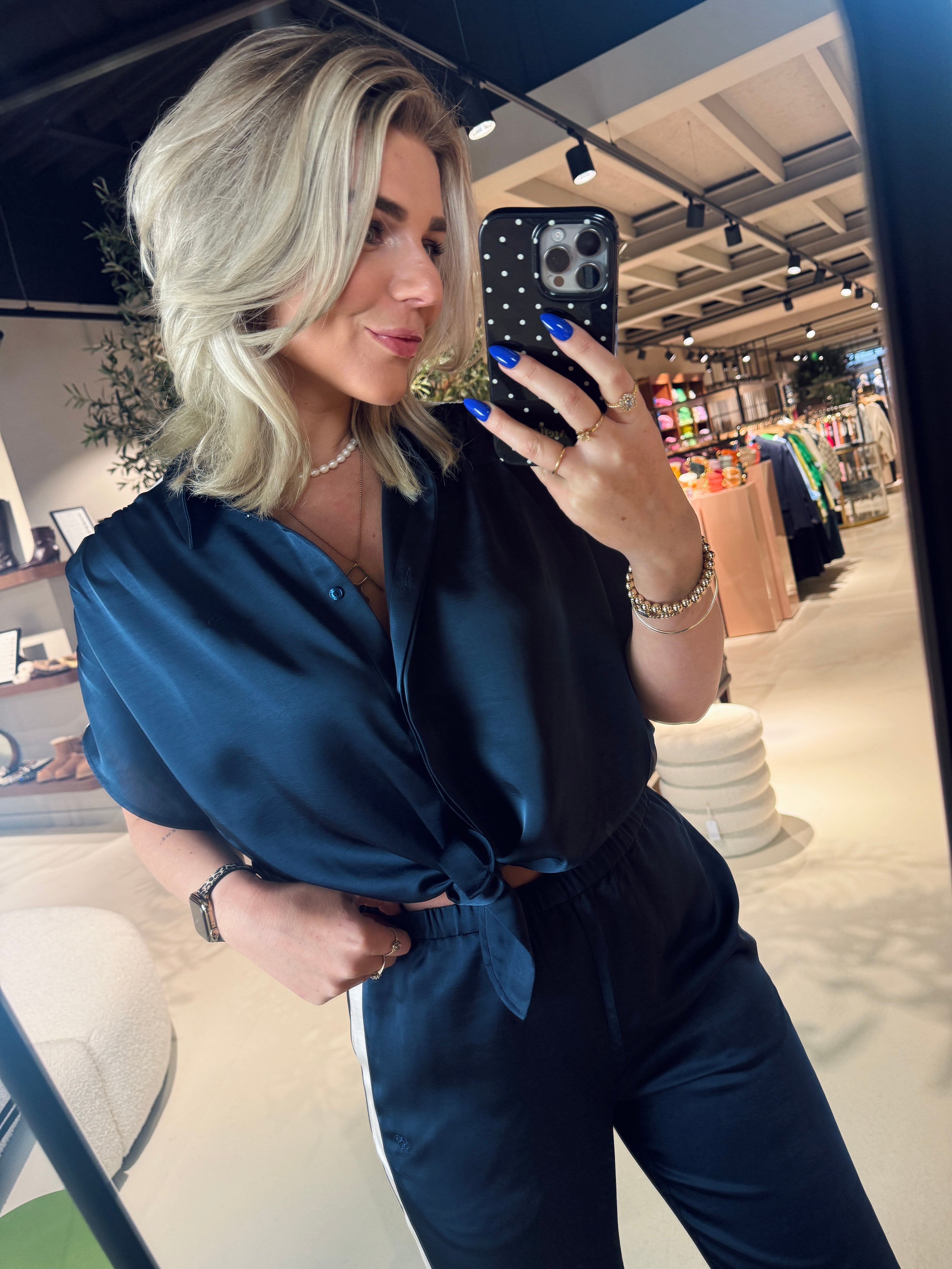 Siren tie knot shirt