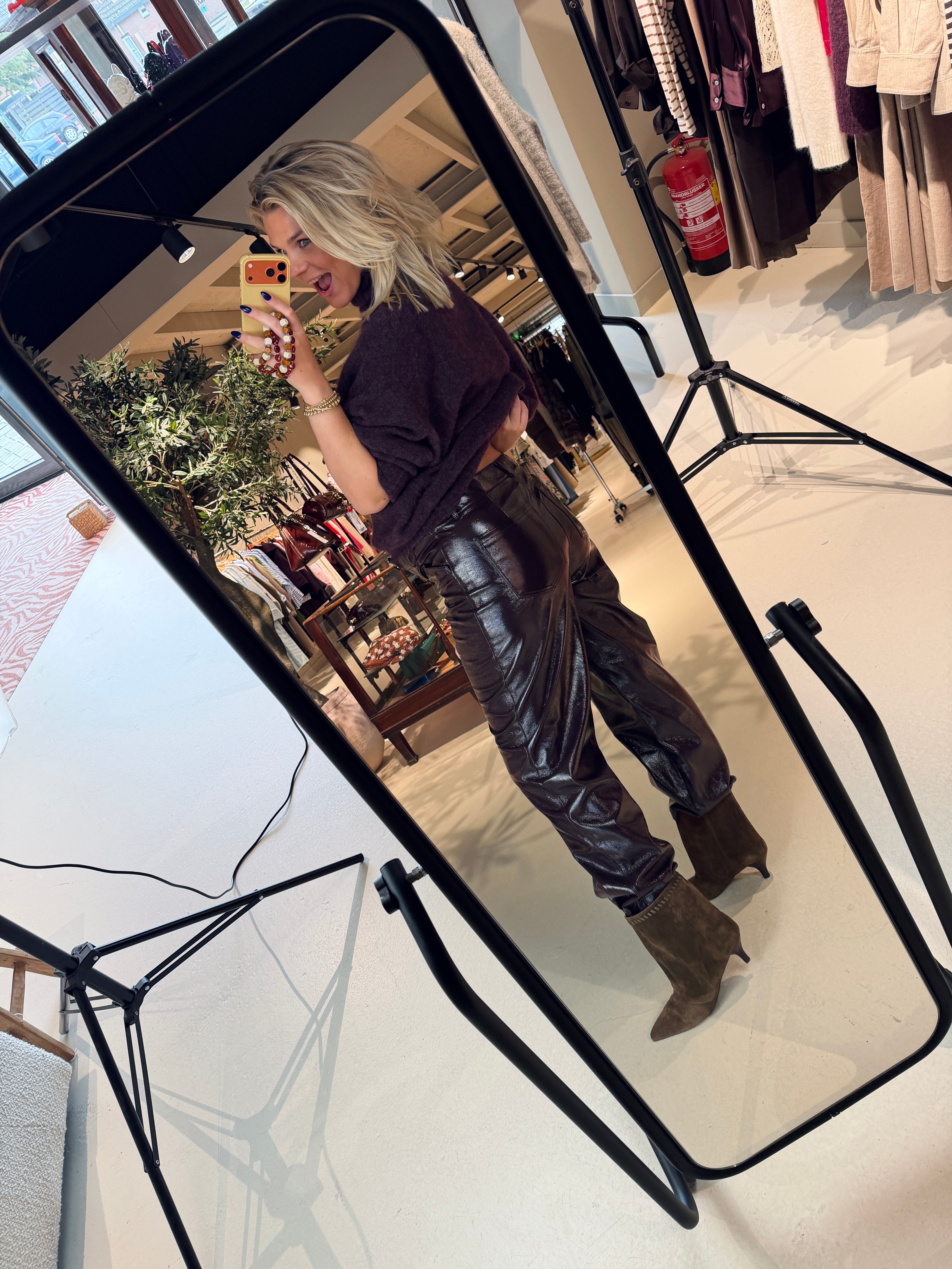 Scene Patent Faux Leather Pants