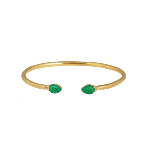Gouden groene jade Bangle Armband