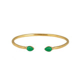 Goldener grüner Jade-Armreif