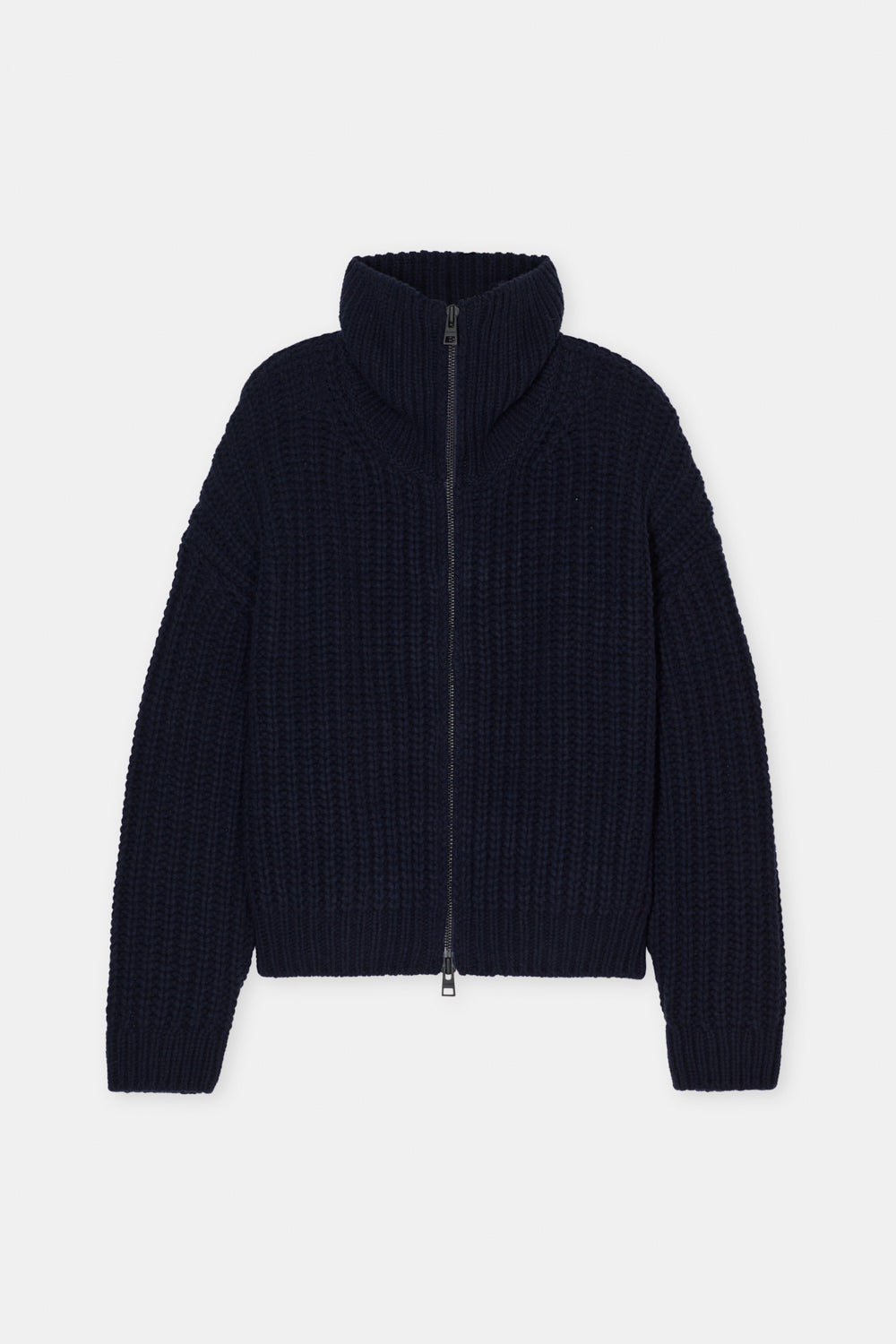 High Collar Zipped Cardi