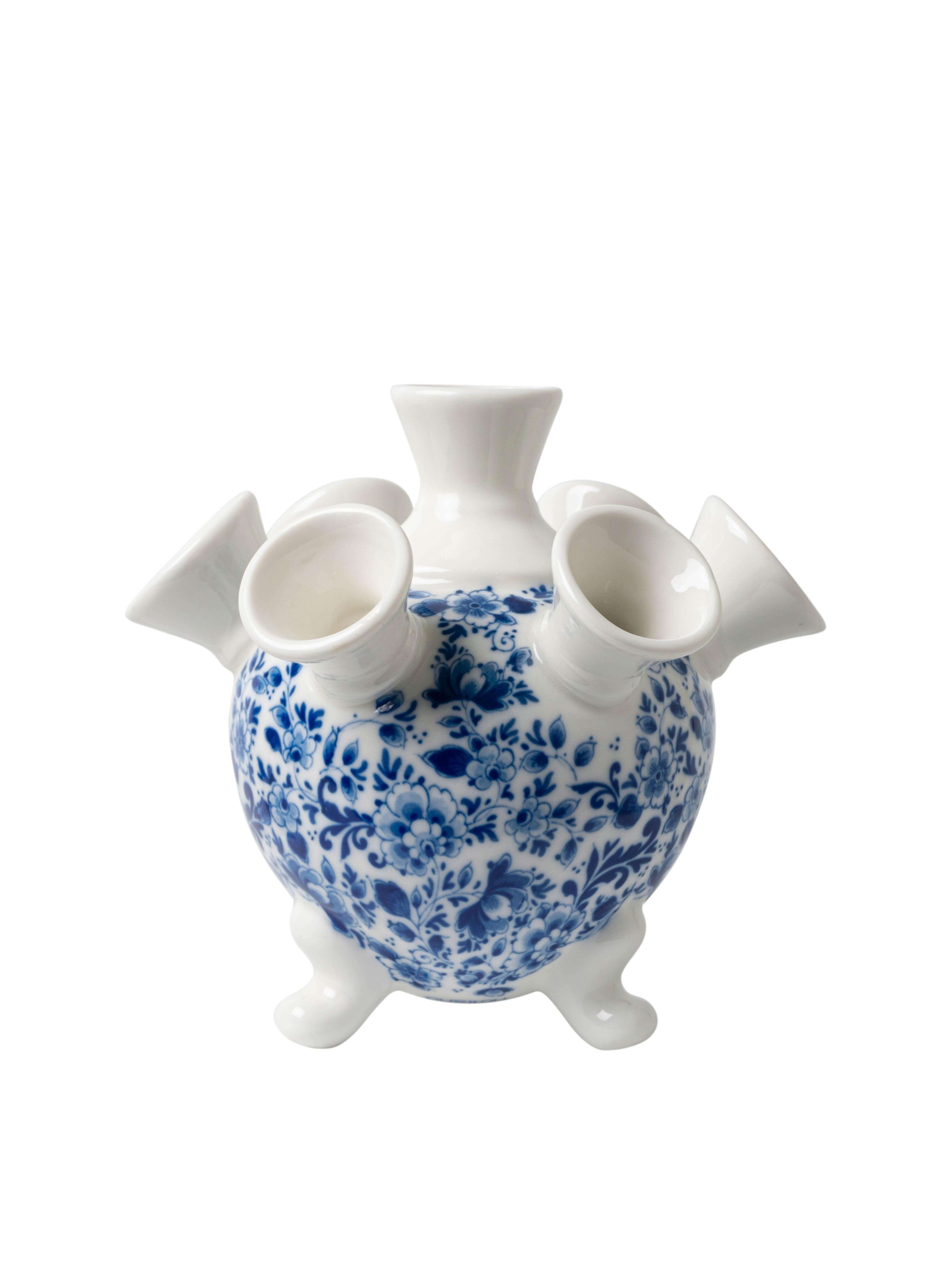 Tulpenvaas op pootjes klein Delfts Blauw
