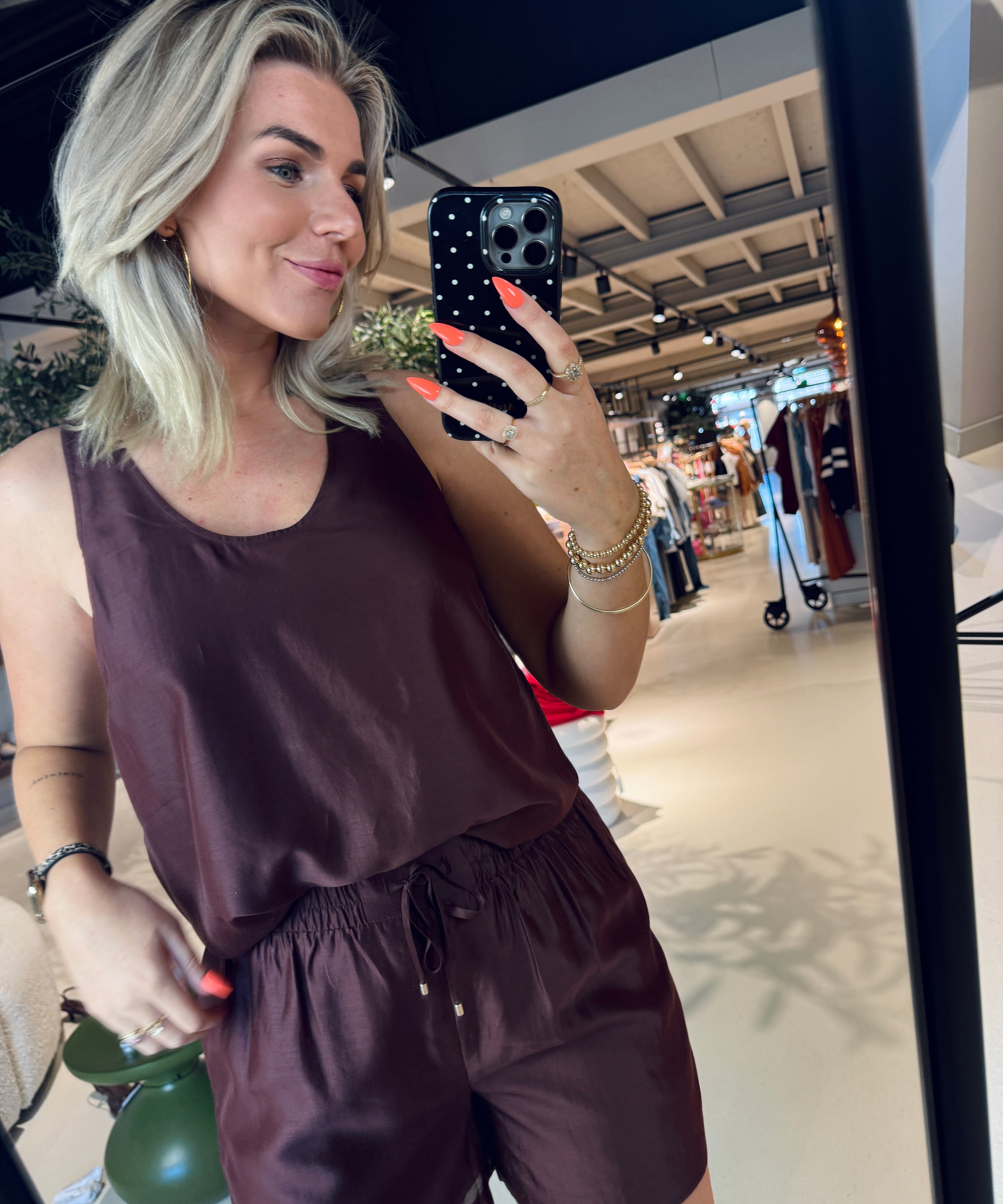 Corin relaxed fit tanktop in donkerrood voor dames van Dante6