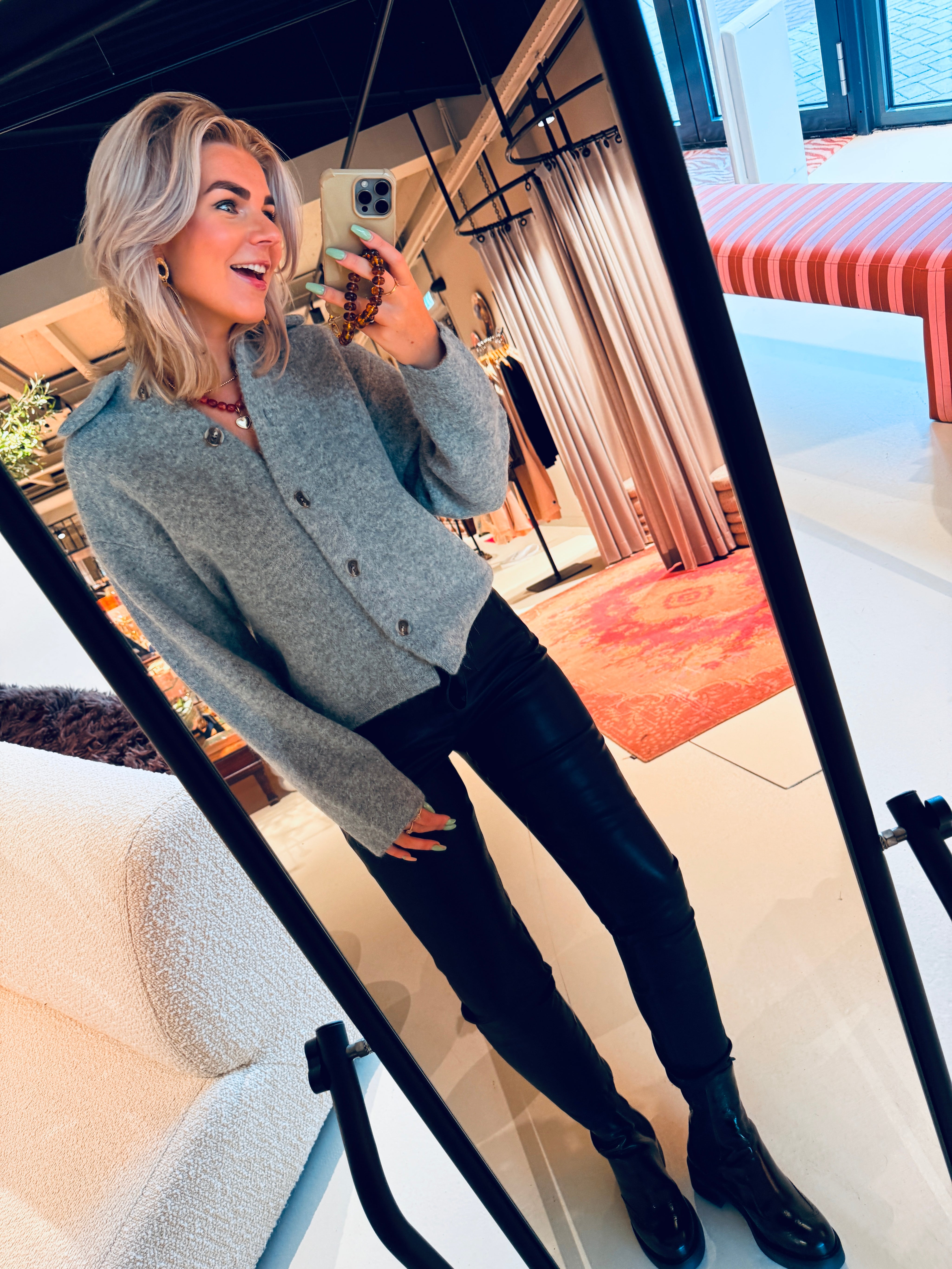 Bella Cardigan - Mid Grey