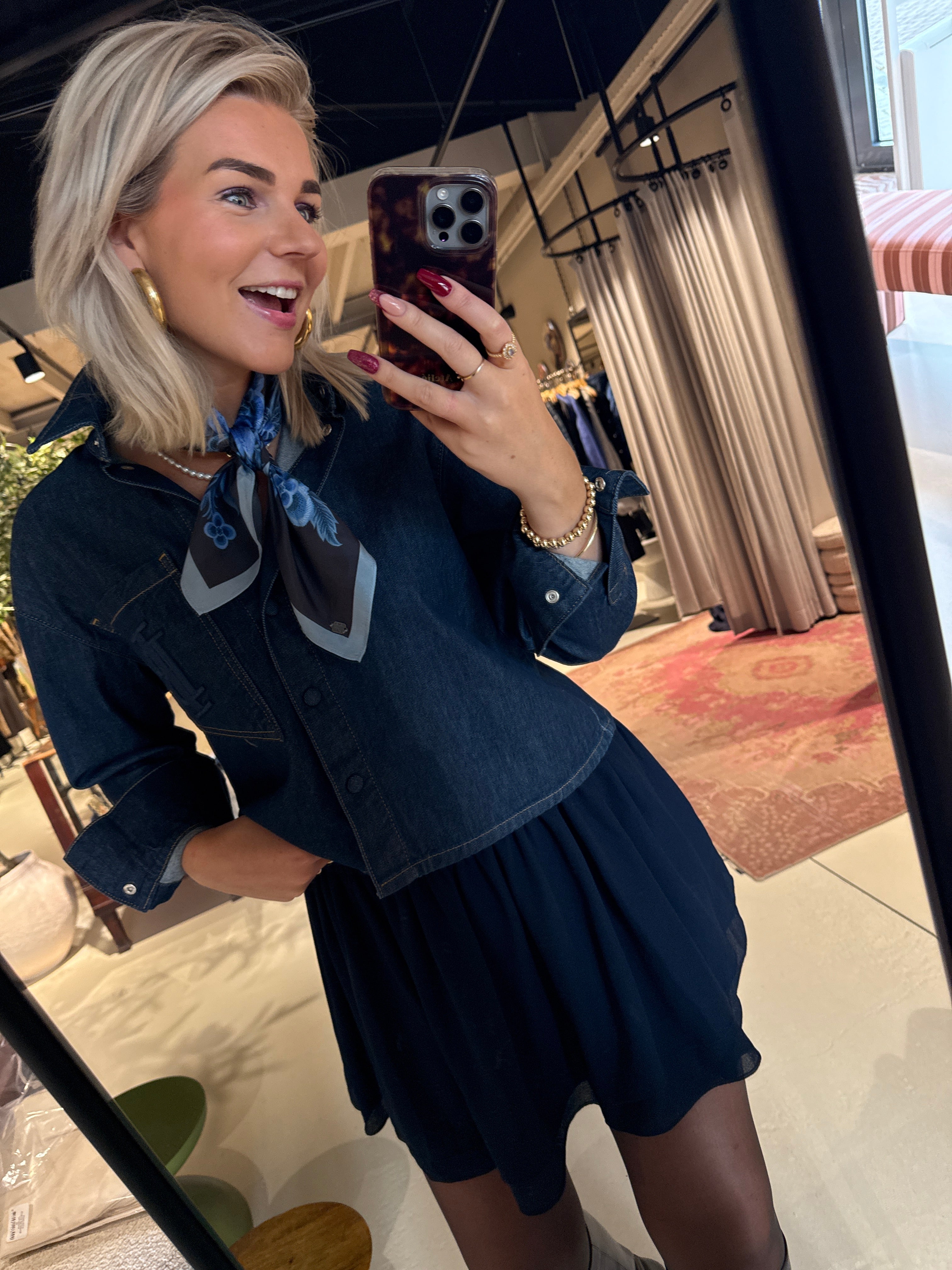 Joly, printed silk scarf