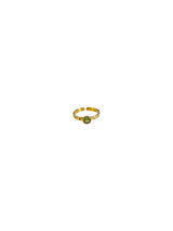 Goldring mit grünem Edelstein