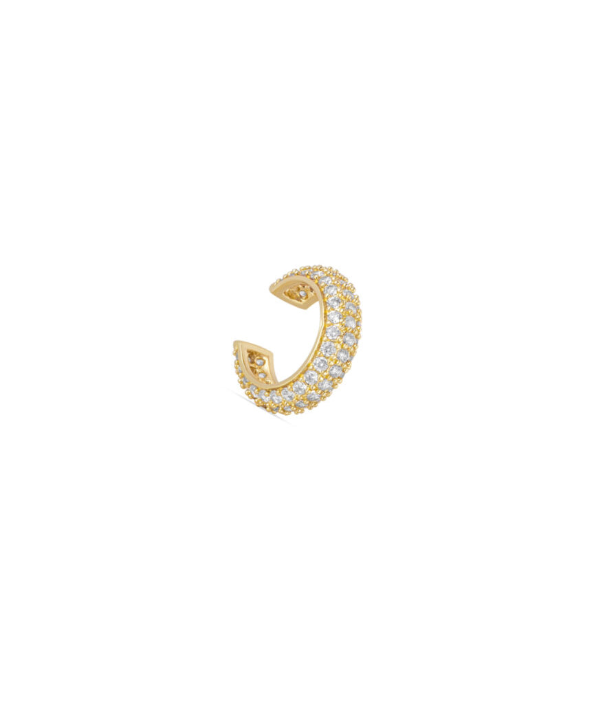 Earcuff strass goud enkel Ellen Beekmans