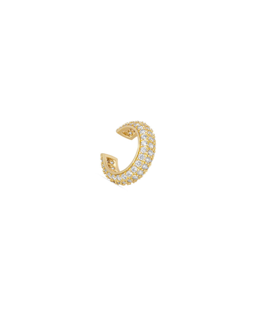 Earcuff strass goud enkel Ellen Beekmans