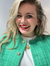 Ketting - Bedel Celine goud met logo tekst