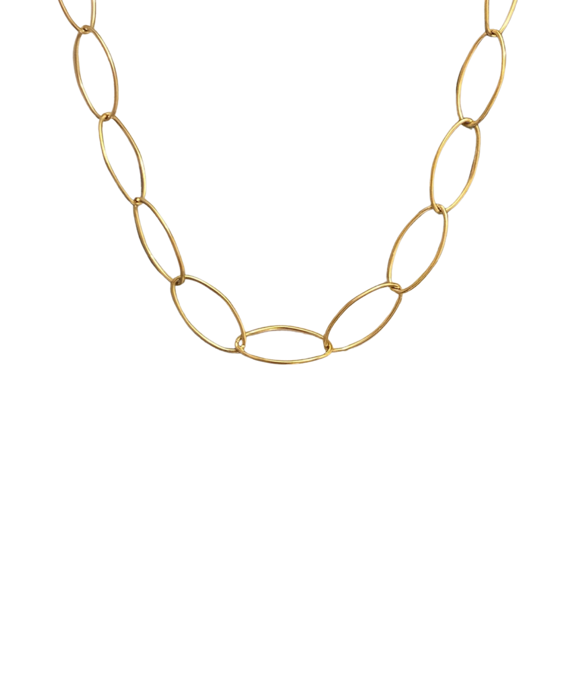 Korte ketting met grote ovale schakel