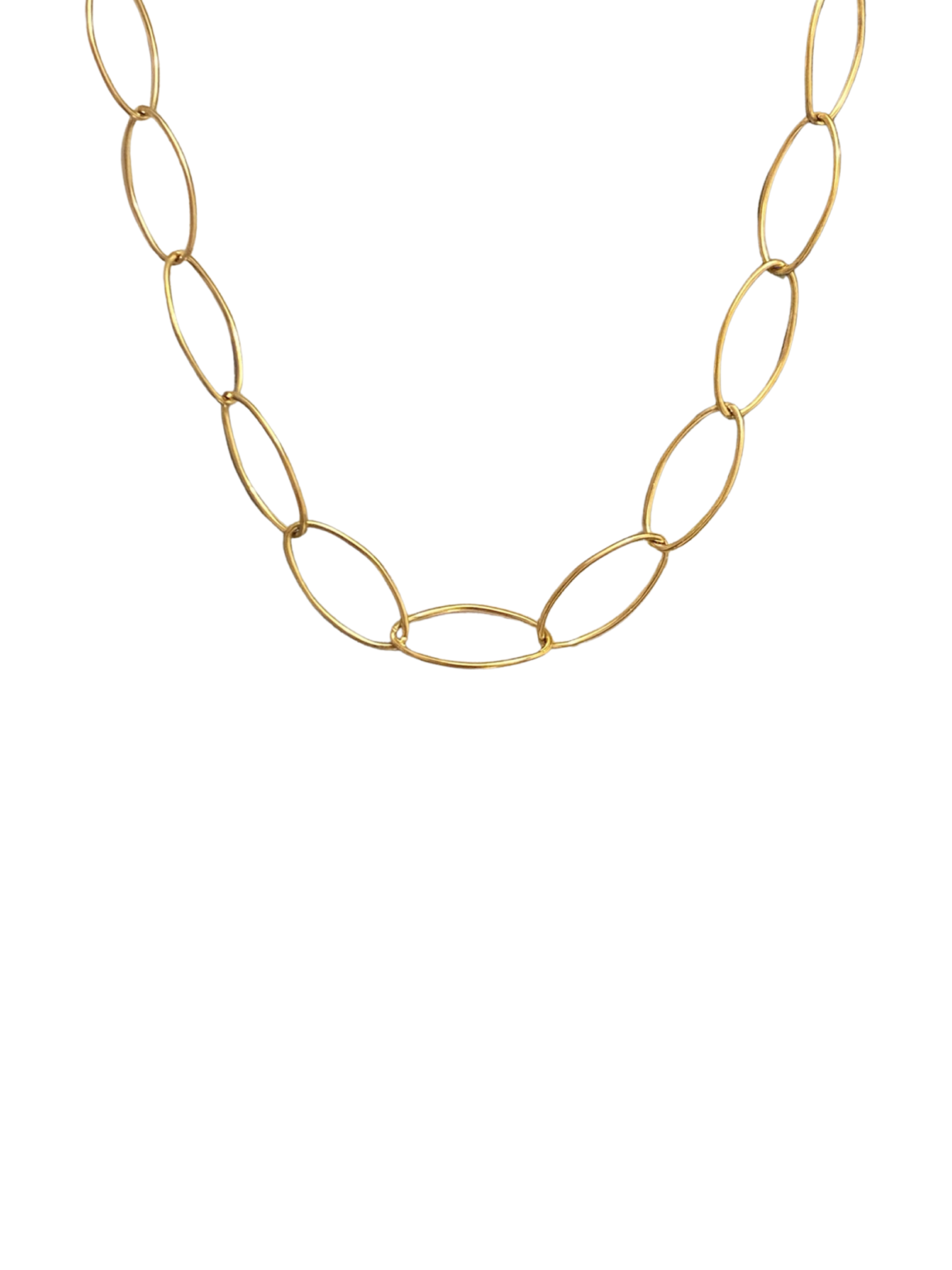 Korte ketting met grote ovale schakel