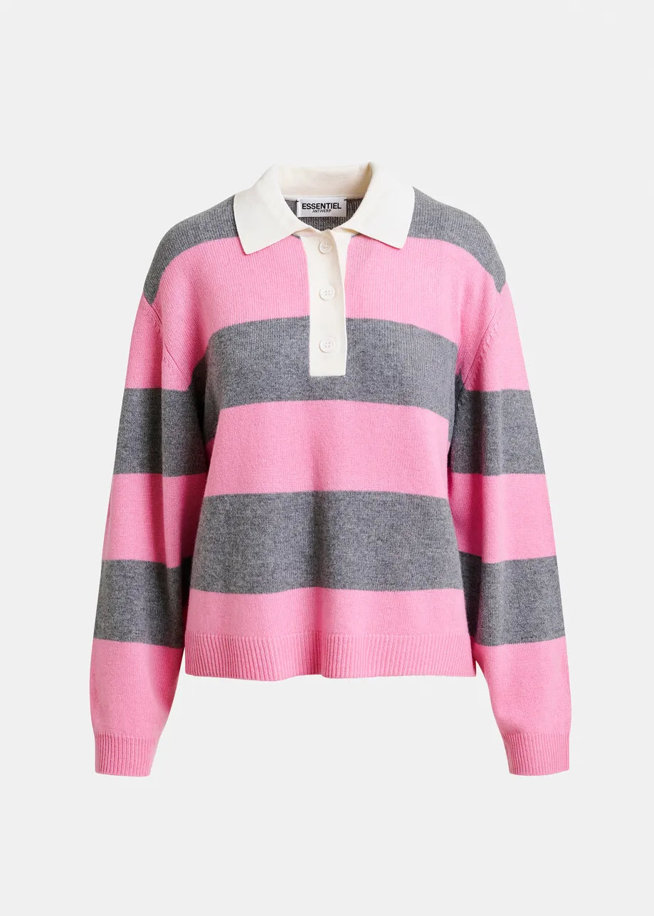Jarn striped knit polo
