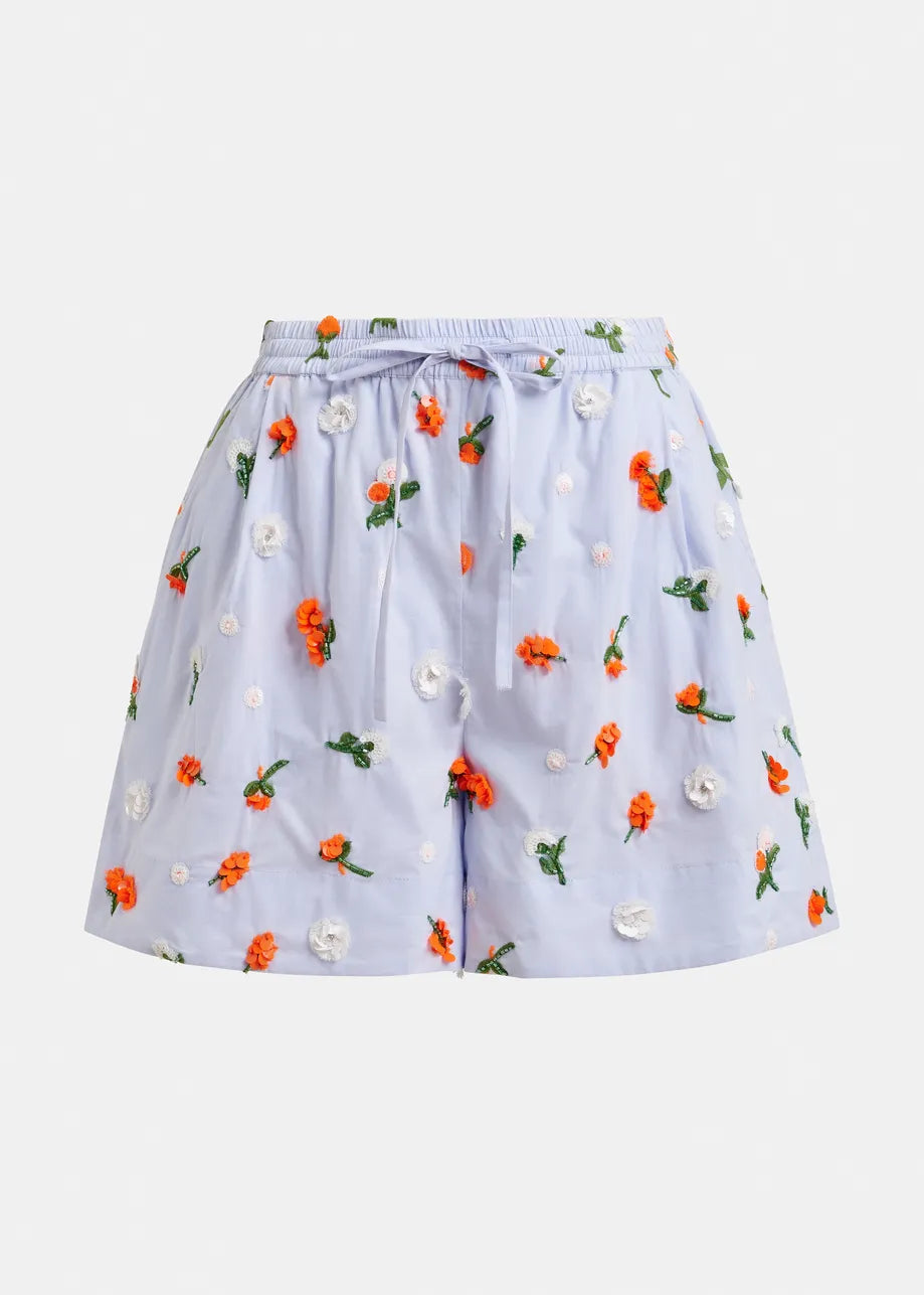 Jelena Embroidered Mini Shorts