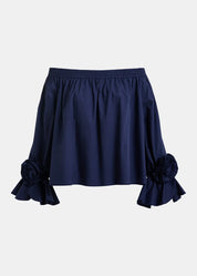 Jovie Off Shoulder Top in het groen voor dames van Essentiel Antwerp