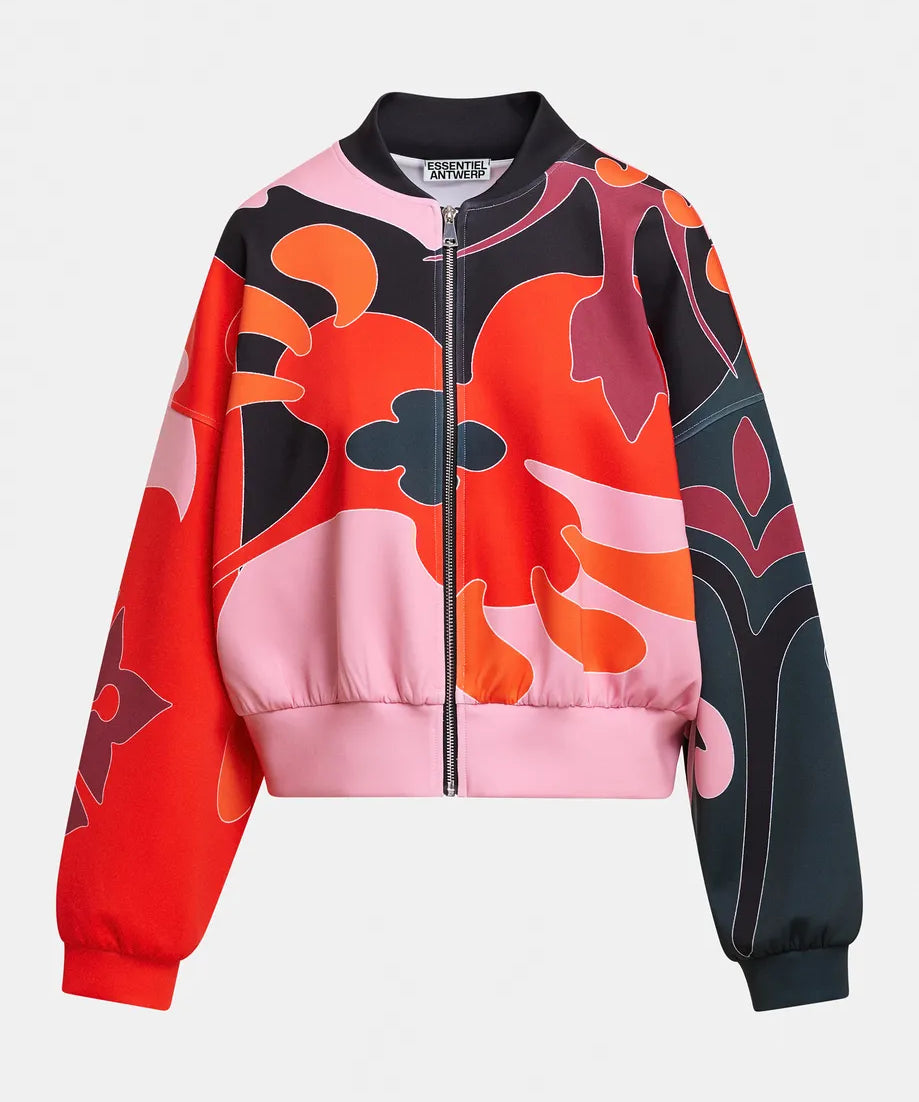 Kiva Placed Print Bomber voor dames van Essentiel Antwerp