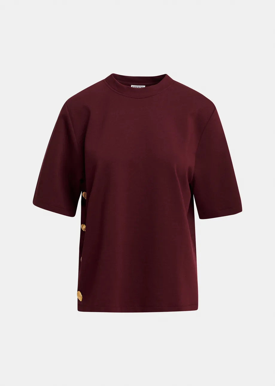 Korse T-Shirt W Jewel Buttons