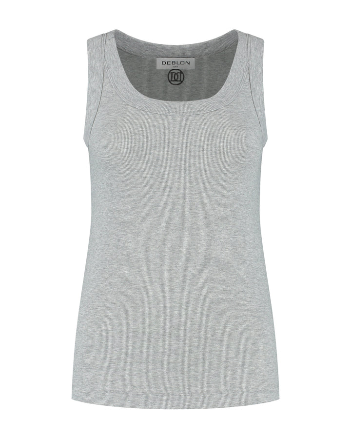 Reese Singlet tanktop in grijs en wit van Deblon