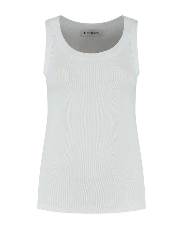 Reese Singlet tanktop in grijs en wit van Deblon