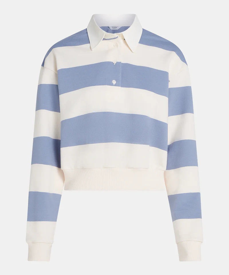 S26T1278LTD Sweater stripe blauw wit voor dames van Penn&Ink