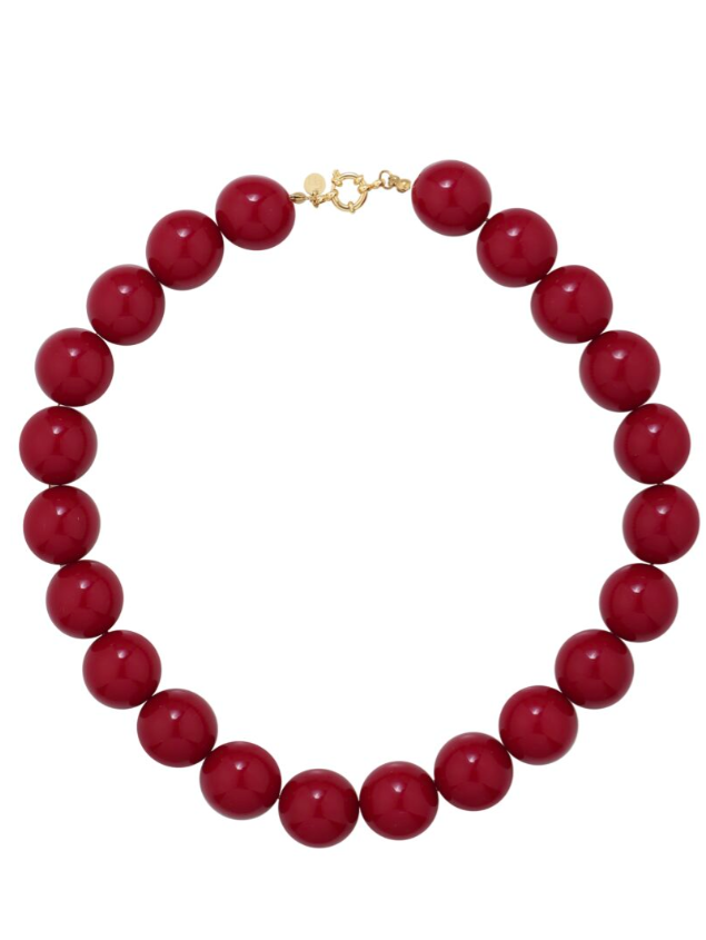 Korte ketting met grote ronde kralen