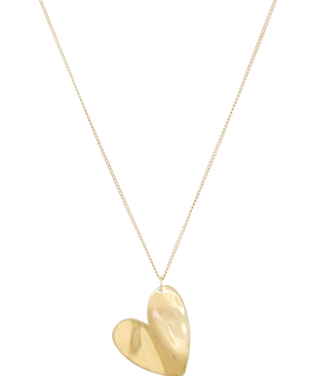 Korte ketting met groot gouden hart voor dames van Ellen Beekmans