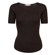 ClaireCC Rib Tee met korte mouw voor dames van Co'Couture