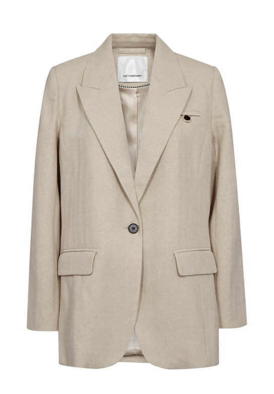 LeenaCC Linen Fitted Blazer