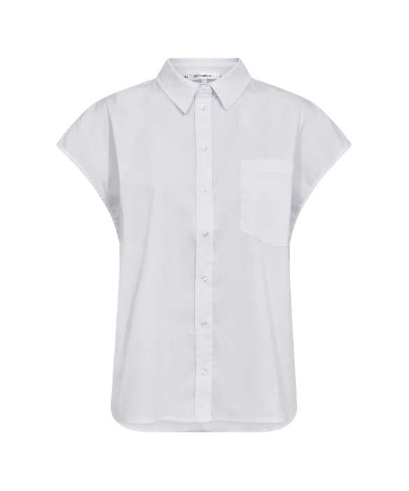 ElaraCC SS Shirt blouse met korte mouwen in het wit van Co'Couture