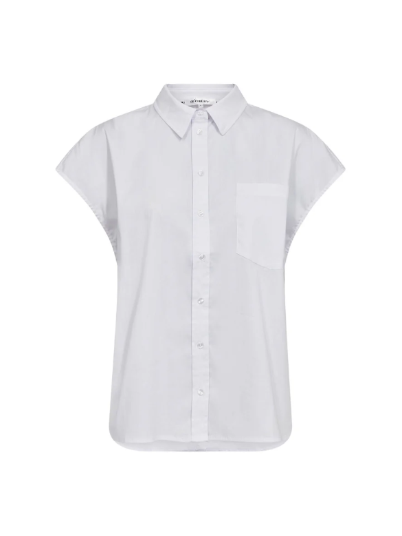 ElaraCC SS Shirt blouse met korte mouwen in het wit van Co'Couture