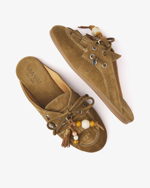 June Rhea Instappers in bruin en beige voor dames van Via Vai