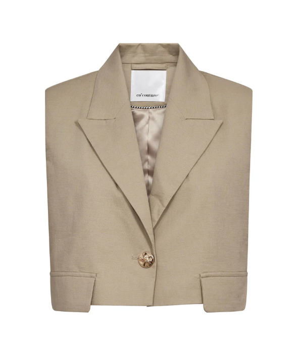 LeilaCC Linen Crop Vest blazer voor dames van Co'Coutue