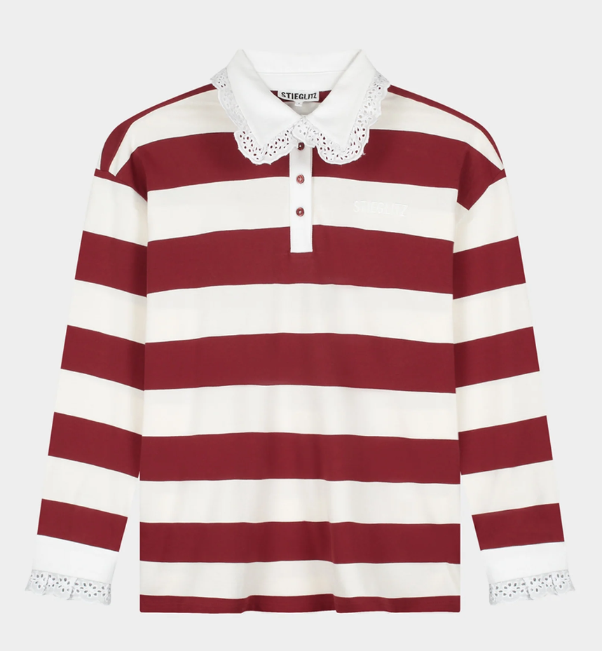 Zelina Polo Longsleeve Lace Cuff
