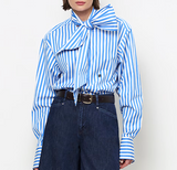 Ivez Bow Stripe Blouse