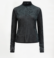 Olya velvet layering mesh top