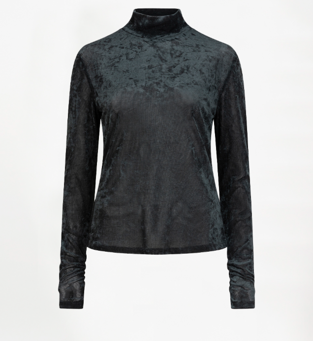 Olya velvet layering mesh top